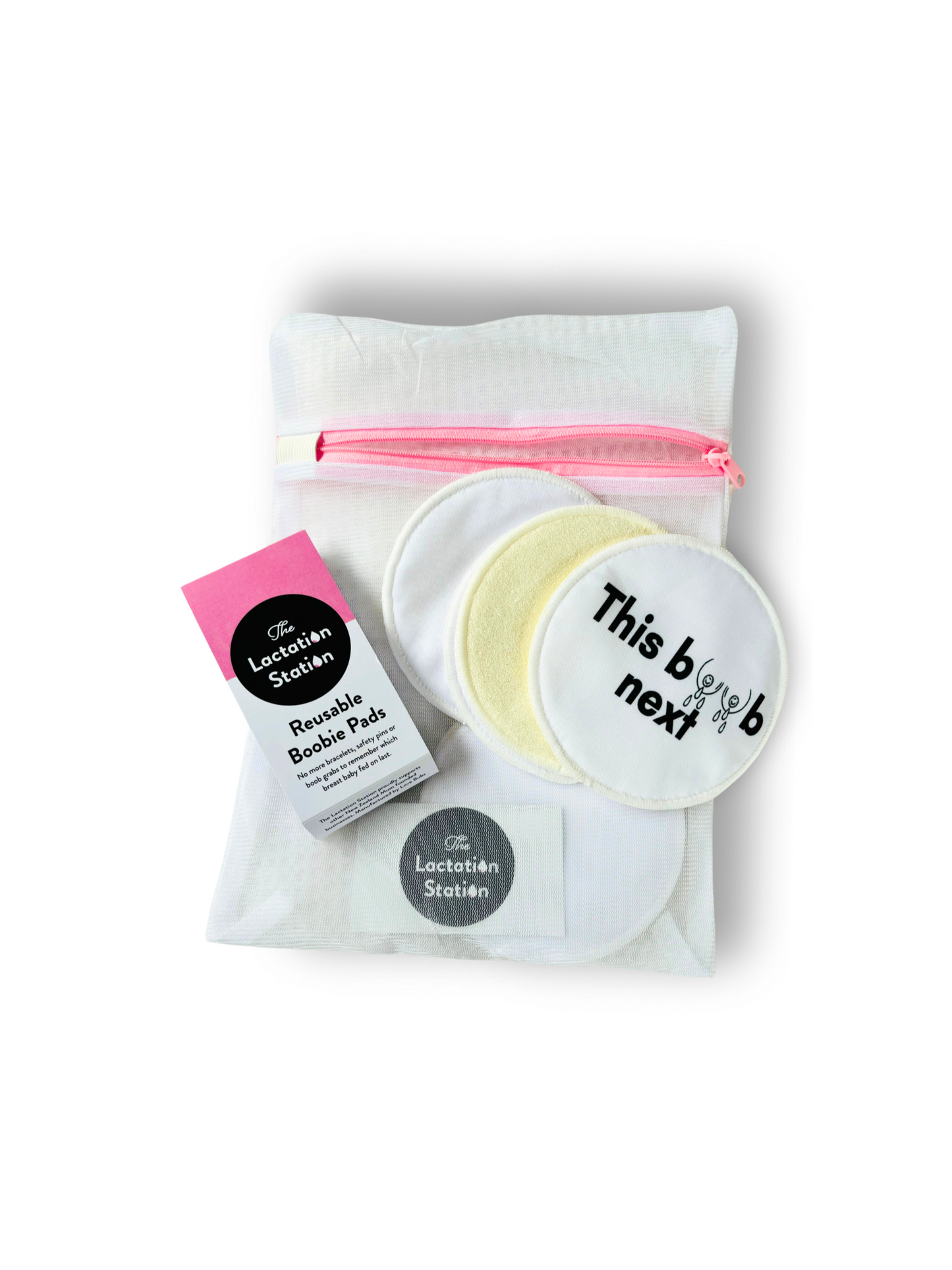 Reusable Boobie Pads- 6 pack + wash bag